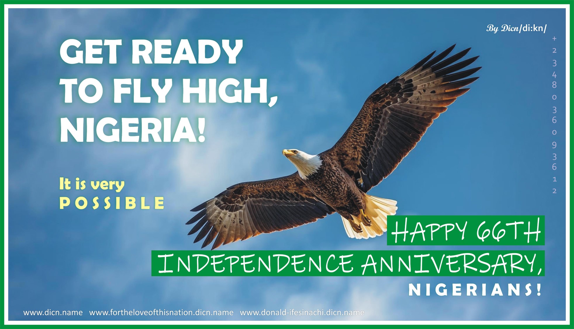 Dicn's Happy 66th Independence Anniversary Nigeria